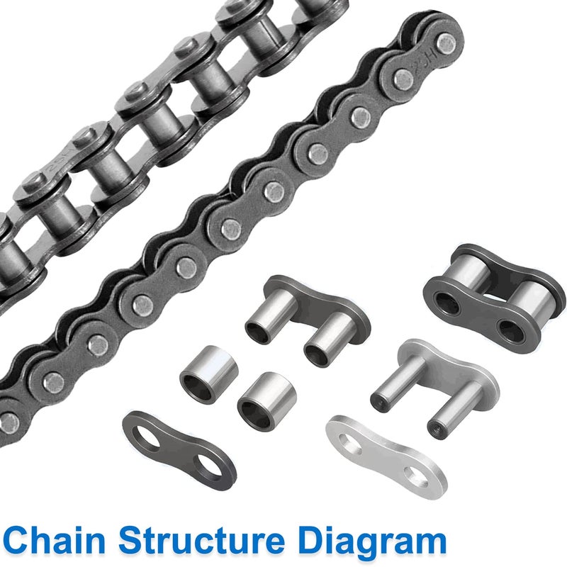 Belleone #25 Roller Chain - 10 Feet #25 Chain with 10 Connecting Links & Chain Breaker for Go Karts, Mini Bikes, Scooters, Dirt Bikes, Razor Motorcycles, Pocket Bike and Bycicles - 480 Links - Image 4